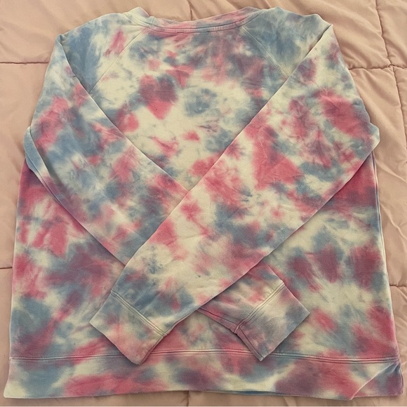 Sanctuary tie dye pink blue ombré modal blend relaxed fit sweater, size S boho - Picture 16 of 16